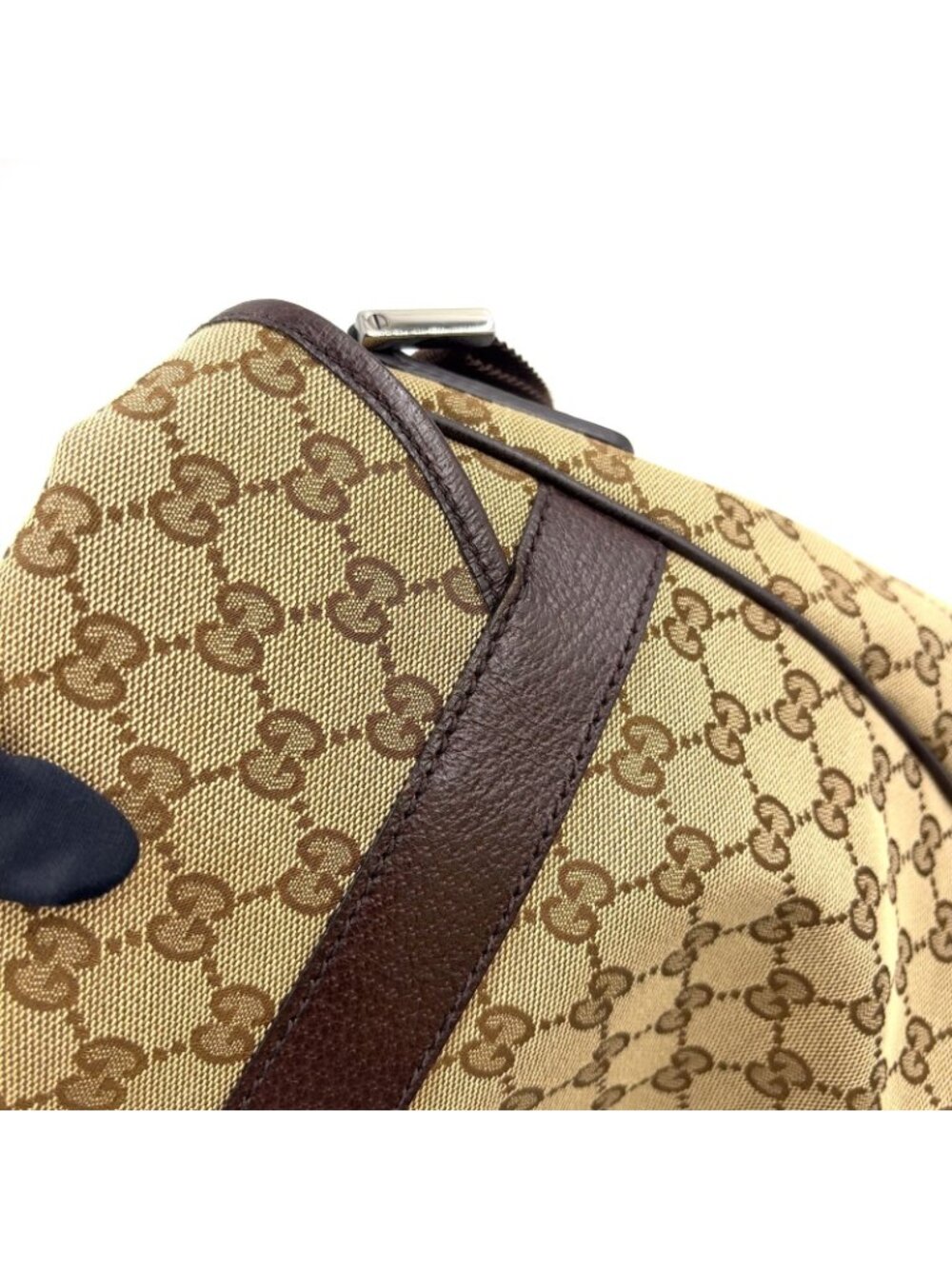 Gucci GG Canvas Brown Beige Shoulder Bag Silver - Picture 13 of 13